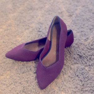 Purple point Rothys. In good used condition.